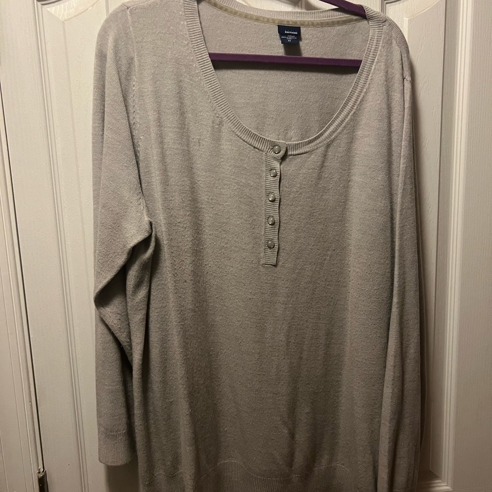 Used grey women's sweater 3x